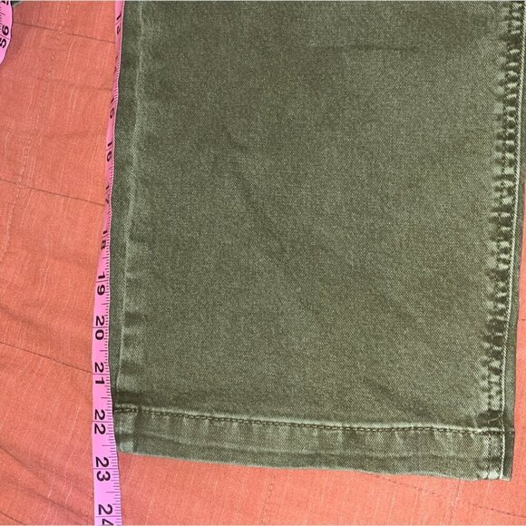 NWT J.Crew Size 27p Garment-Dyed Slim Wide Leg Jean Green SP' 2021 AV814 - Picture 10 of 14